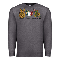Charcoal Heather Peace Love Mexicana Premium Sweatshirt - RanaPortraitStore