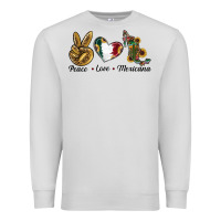 Dove Grey Peace Love Mexicana Premium Sweatshirt - RanaPortraitStore