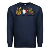 Navy Peace Love Mexicana Premium Sweatshirt - RanaPortraitStore