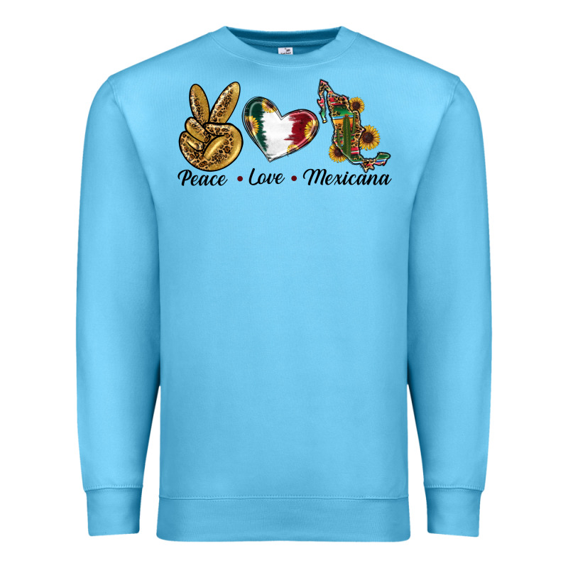 Peace Love Mexicana Premium Sweatshirt by RanaPortraitStore | Teevron