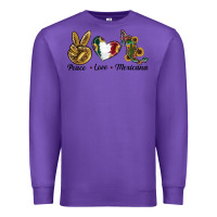 Purple Peace Love Mexicana Premium Sweatshirt - RanaPortraitStore