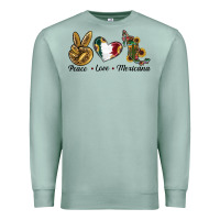 Seafoam Peace Love Mexicana Premium Sweatshirt - RanaPortraitStore