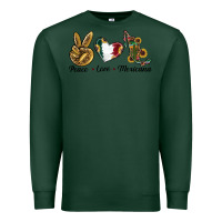 Sports Green Peace Love Mexicana Premium Sweatshirt - RanaPortraitStore