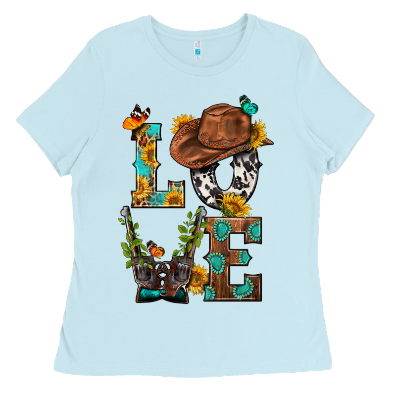 Western Love With Gun Ladies Tee by BundleAndBundleShop | Teevron