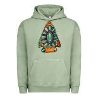 Pigment Oil Green gemstone arrowhead Urban Hoodie - Jasminsmagicworld