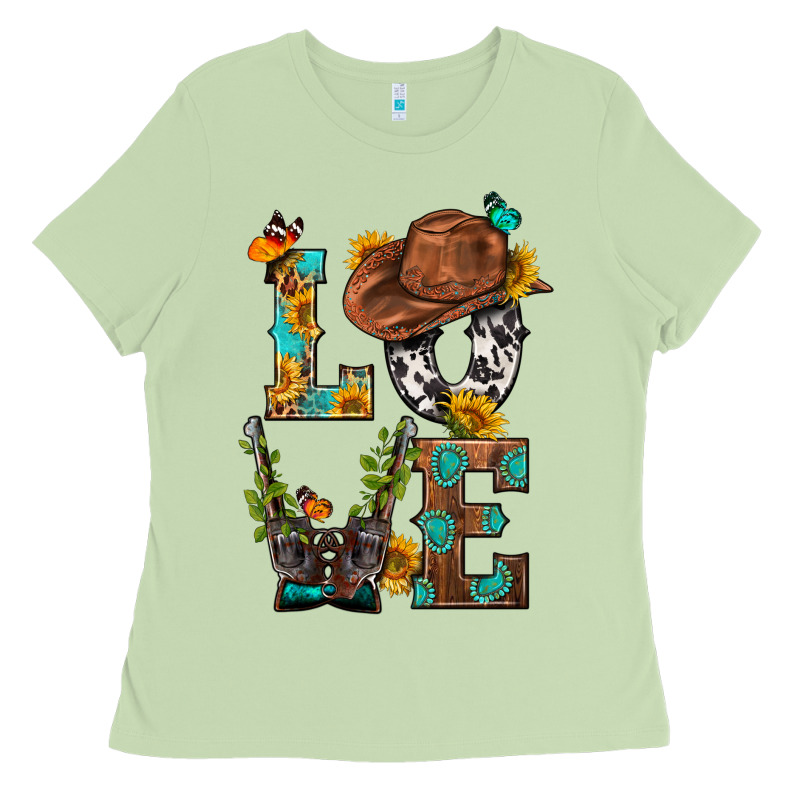 Western Love With Gun Ladies Tee by BundleAndBundleShop | Teevron