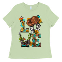 Matcha Western Love with Gun Ladies Tee - BundleAndBundleShop