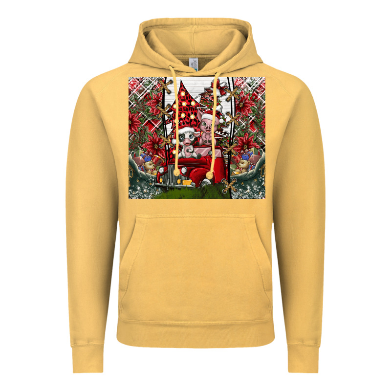 Merry Christmas Vintage Hoodie by CowhideDigitalArt | Teevron