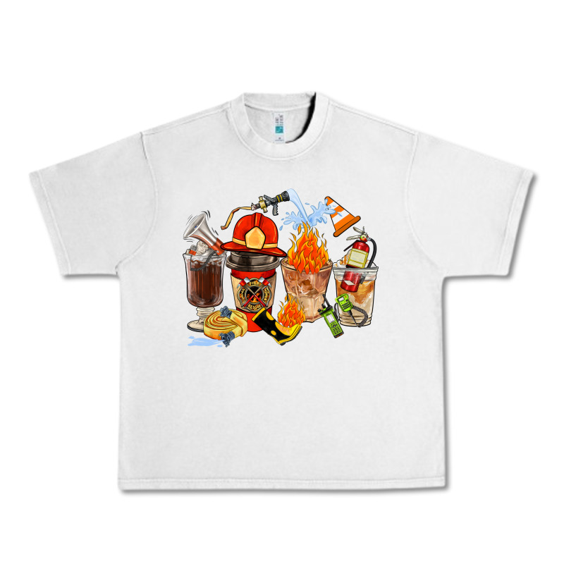 Firefighter Coffee Cups Urban Heavy Tee by FaDigitalArtStudio | Teevron
