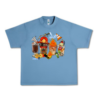 Pebble Blue Firefighter Coffee Cups Urban Heavy Tee - FaDigitalArtStudio