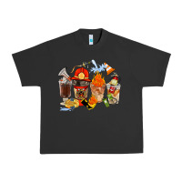 Pigment Black Firefighter Coffee Cups Urban Heavy Tee - FaDigitalArtStudio