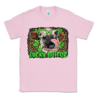 Bubblegum Pink lucky heifer with glasses st patricks Classic Tee - Artiststas