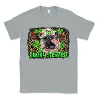 Heather Grey lucky heifer with glasses st patricks Classic Tee - Artiststas