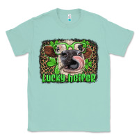 Lucky Heifer With Glasses St Patricks Classic Tee | Teevron