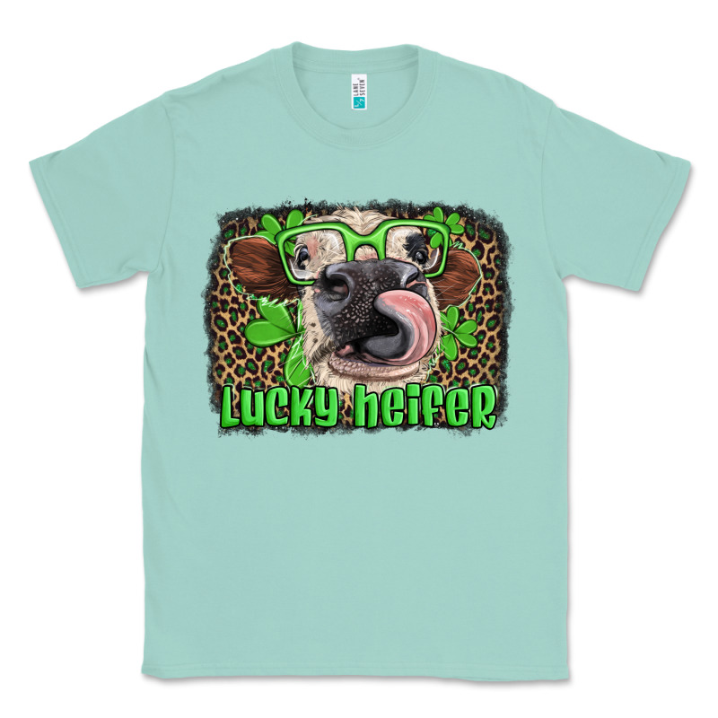 Lucky Heifer With Glasses St Patricks Classic Tee by Artiststas | Teevron