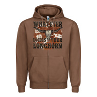 Chestnut longhorn bullskull whatever lossos your longhorn Zipper Hoodie - JahusDesignShop