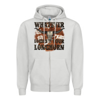 Dove Grey longhorn bullskull whatever lossos your longhorn Zipper Hoodie - JahusDesignShop