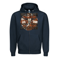Navy longhorn bullskull whatever lossos your longhorn Zipper Hoodie - JahusDesignShop