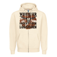 Sandshell longhorn bullskull whatever lossos your longhorn Zipper Hoodie - JahusDesignShop