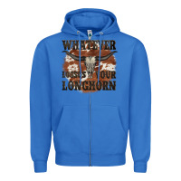 True Royal longhorn bullskull whatever lossos your longhorn Zipper Hoodie - JahusDesignShop