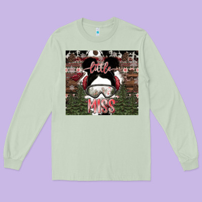 Little Miss Long Sleeve Tee Designed By Cowhidedigitalart