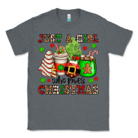 Charcoal Heather just a girl who loves christmas Classic Tee - OliviaCreatesArt