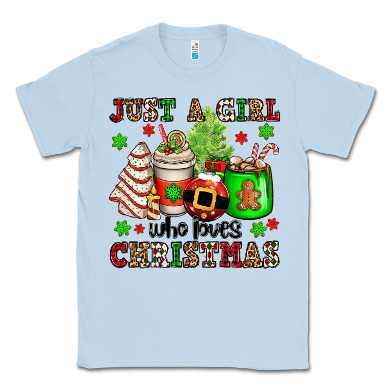 Just A Girl Who Loves Christmas Classic Tee by OliviaCreatesArt | Teevron