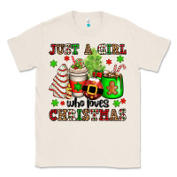 Natural just a girl who loves christmas Classic Tee - OliviaCreatesArt