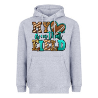 Heather Grey my heart is on that field american football Heavyweight Hoodie - Jasminsmagicworld