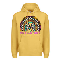 Antique Gold race day vibes rainbow Premium Hoodie - Artiststas