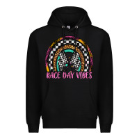 Black race day vibes rainbow Premium Hoodie - Artiststas
