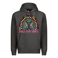 Charcoal Heather race day vibes rainbow Premium Hoodie - Artiststas
