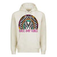 Oatmeal Heather race day vibes rainbow Premium Hoodie - Artiststas