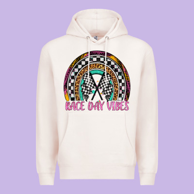 Race Day Vibes Rainbow Premium Hoodie Designed By Artiststas