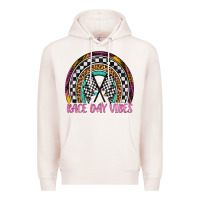 Pale Pink race day vibes rainbow Premium Hoodie - Artiststas