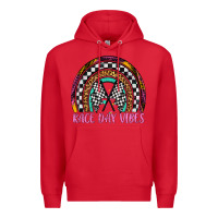 Red race day vibes rainbow Premium Hoodie - Artiststas