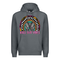 Rock race day vibes rainbow Premium Hoodie - Artiststas