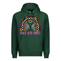 Sports Green race day vibes rainbow Premium Hoodie - Artiststas