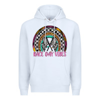 White race day vibes rainbow Premium Hoodie - Artiststas