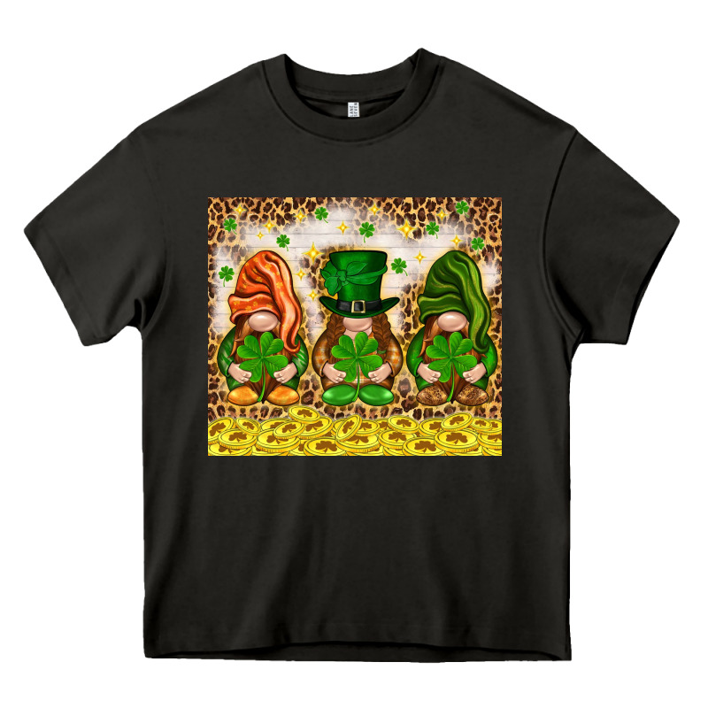 St. Patrick's Day Gnomies With Leopard Tumbler Heavy Core Tee by HowdyJamesFarm | Teevron