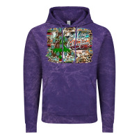 Cloud Purple merry Christmas tree western Vintage Hoodie - CowhideDigitalArt