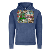 Vintage Denim merry Christmas tree western Vintage Hoodie - CowhideDigitalArt