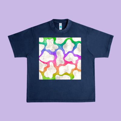 Watercolor Rainbow Cow Seamless Pattern Urban Heavy Tee Designed By Bundleandbundleshop