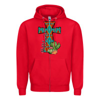 Red aztec cactus cross Zipper Hoodie - JahusDesignShop