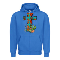 True Royal aztec cactus cross Zipper Hoodie - JahusDesignShop