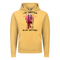 Vintage Mustard funny i am smitten in my mittens bernie Vintage Hoodie - artisFamous