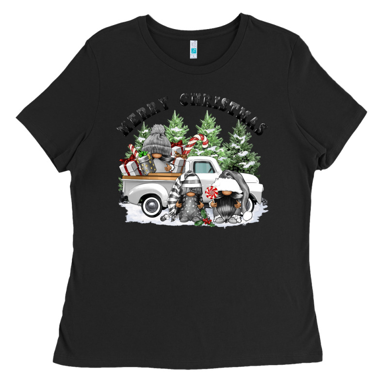 Merry Christmas Gnomies Ladies Tee by FaDigitalArtStudio | Teevron