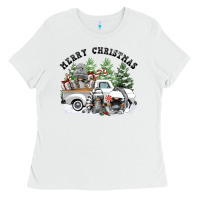 White merry christmas gnomies Ladies Tee - FaDigitalArtStudio