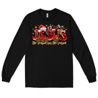 Black Jesus The Reason For The Season Long Sleeve Tee - CowhideDigitalArt