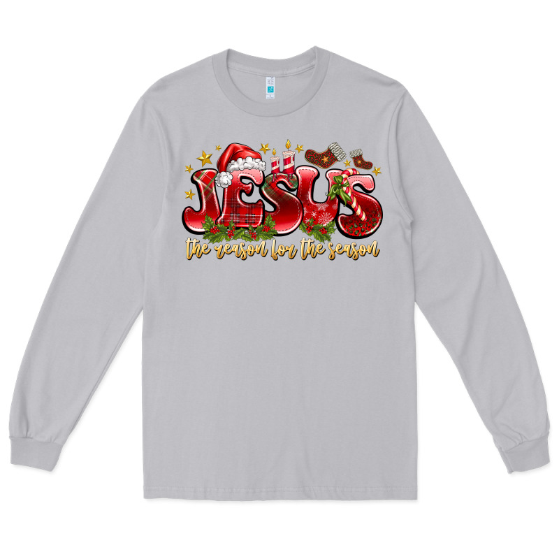 Jesus The Reason For The Season Long Sleeve Tee by CowhideDigitalArt | Teevron